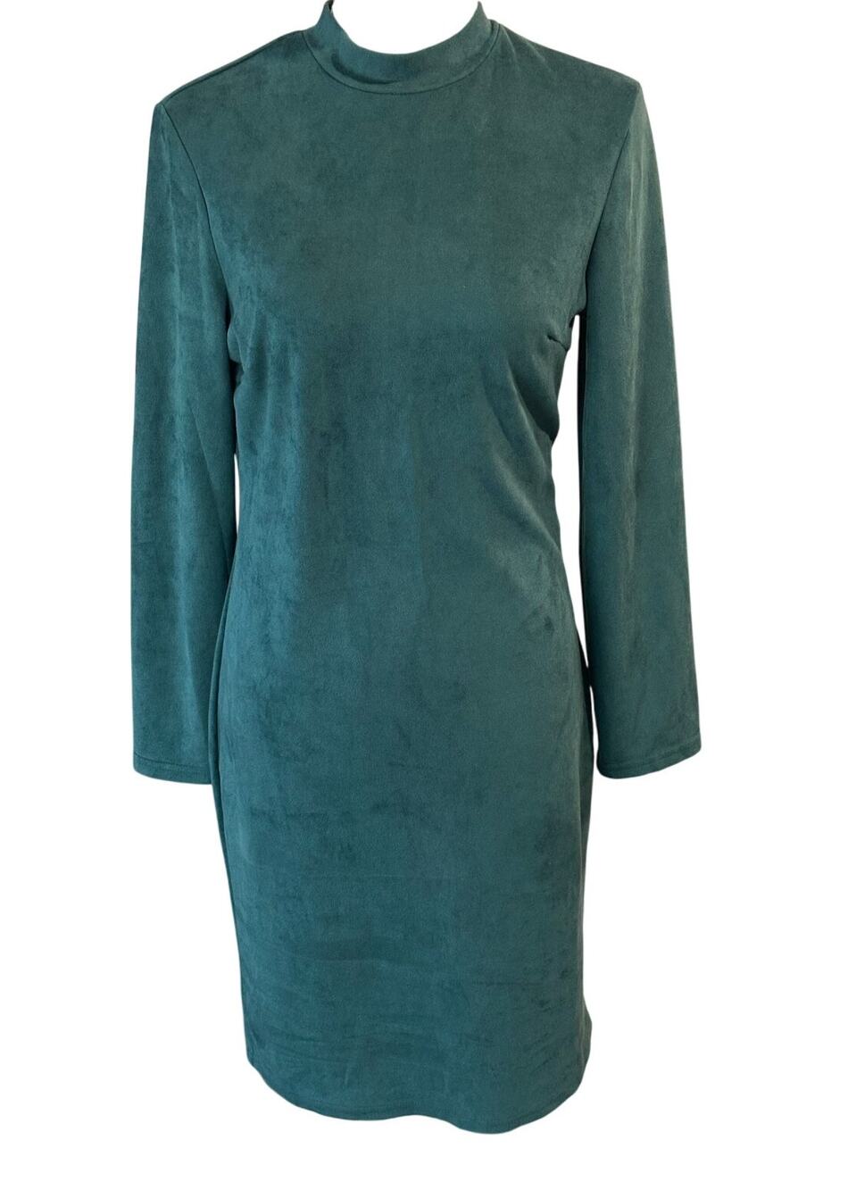 Shein Green Mock Neck Long Sleeve Bodycon Dress Size XL